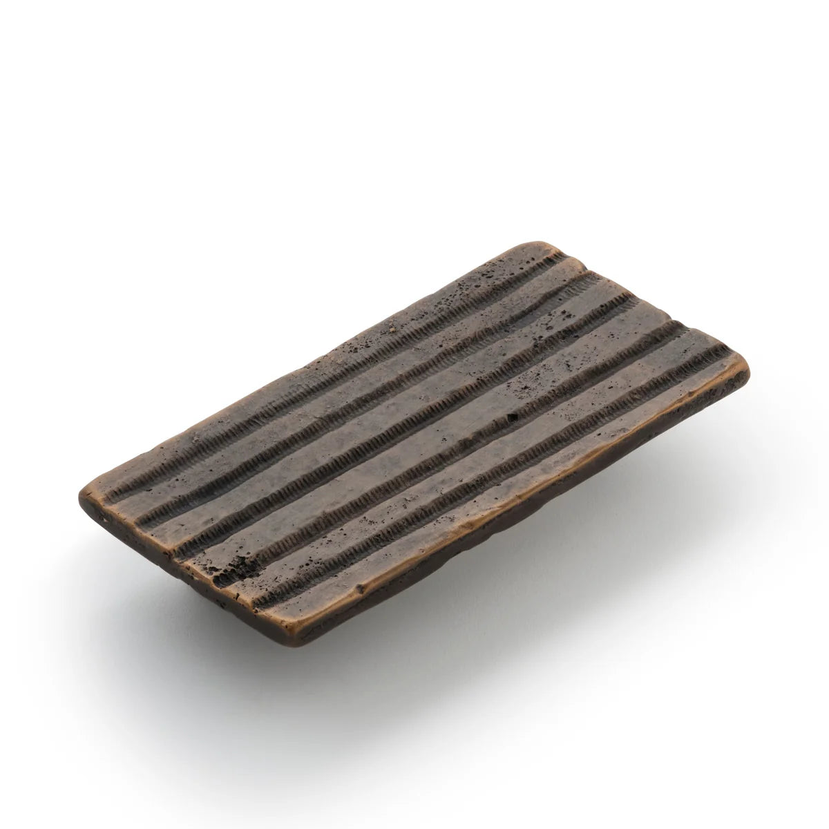 Cast Large Ridged Rectangle Cabinet Pulls
