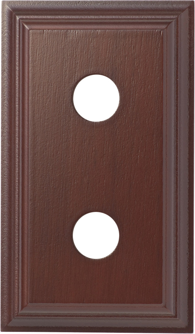 Double Switch & Socket Wood Blocks - Classic Profile