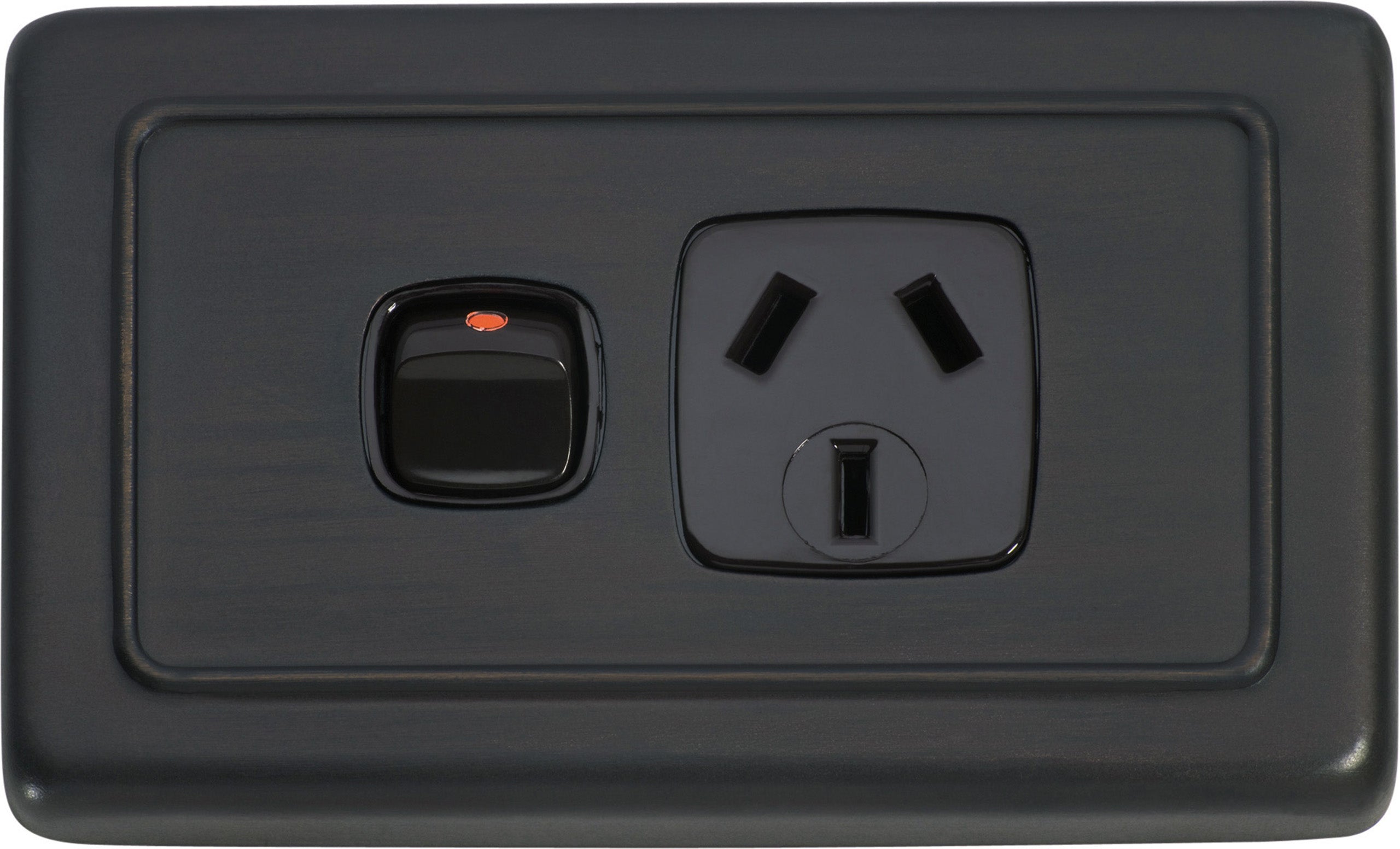 1 Gang Flat Plate Rocker Switches with Socket