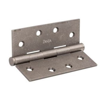 Vintage Pewter Butt Hinge, Fixed Pin - 100 x 75 x 2.5mm