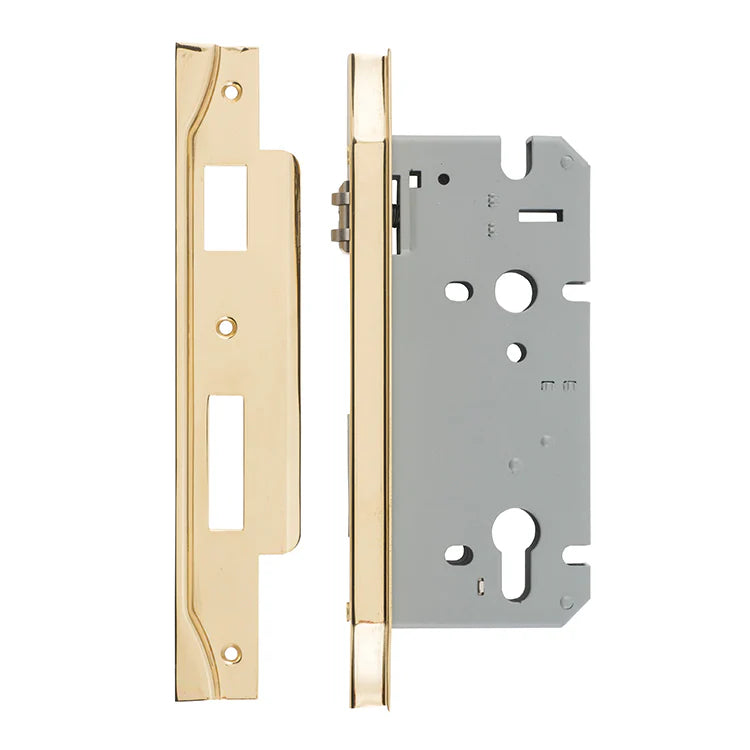 Rebated 85mm Euro Roller Mortice Locks - 60mm Backset