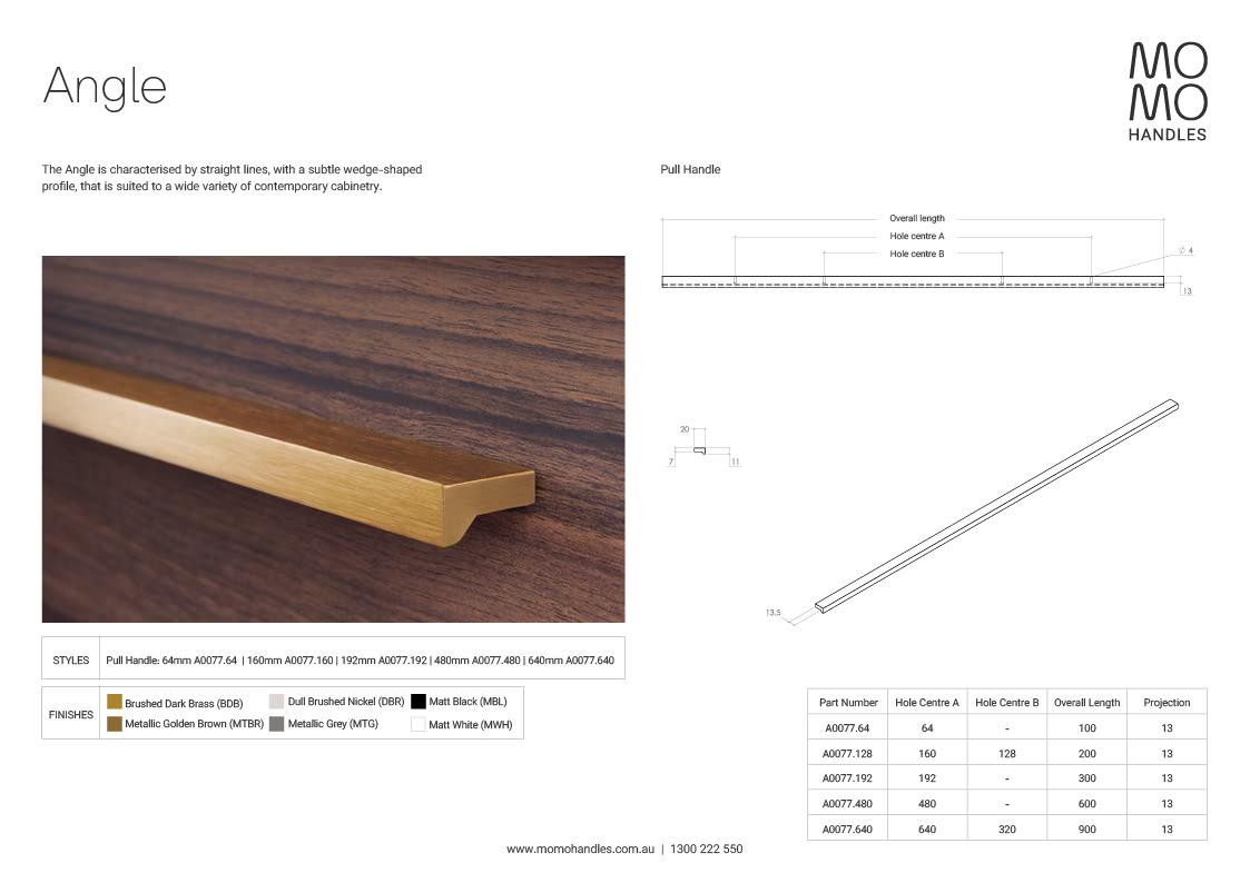 Momo Angle Pull Handle