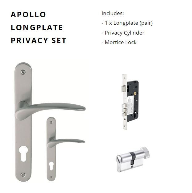 Apollo Longplate Privacy Set, Includes 7045.E85 & 1128 Privacy Turn