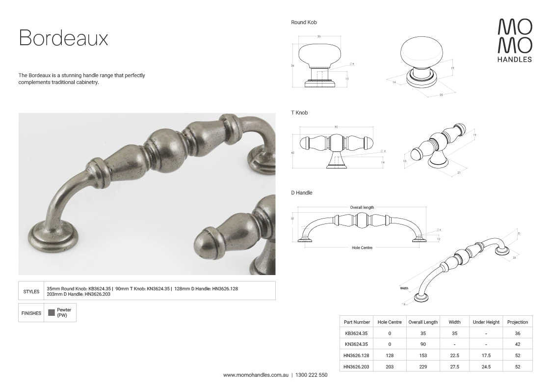 Momo Bordeaux D Handle