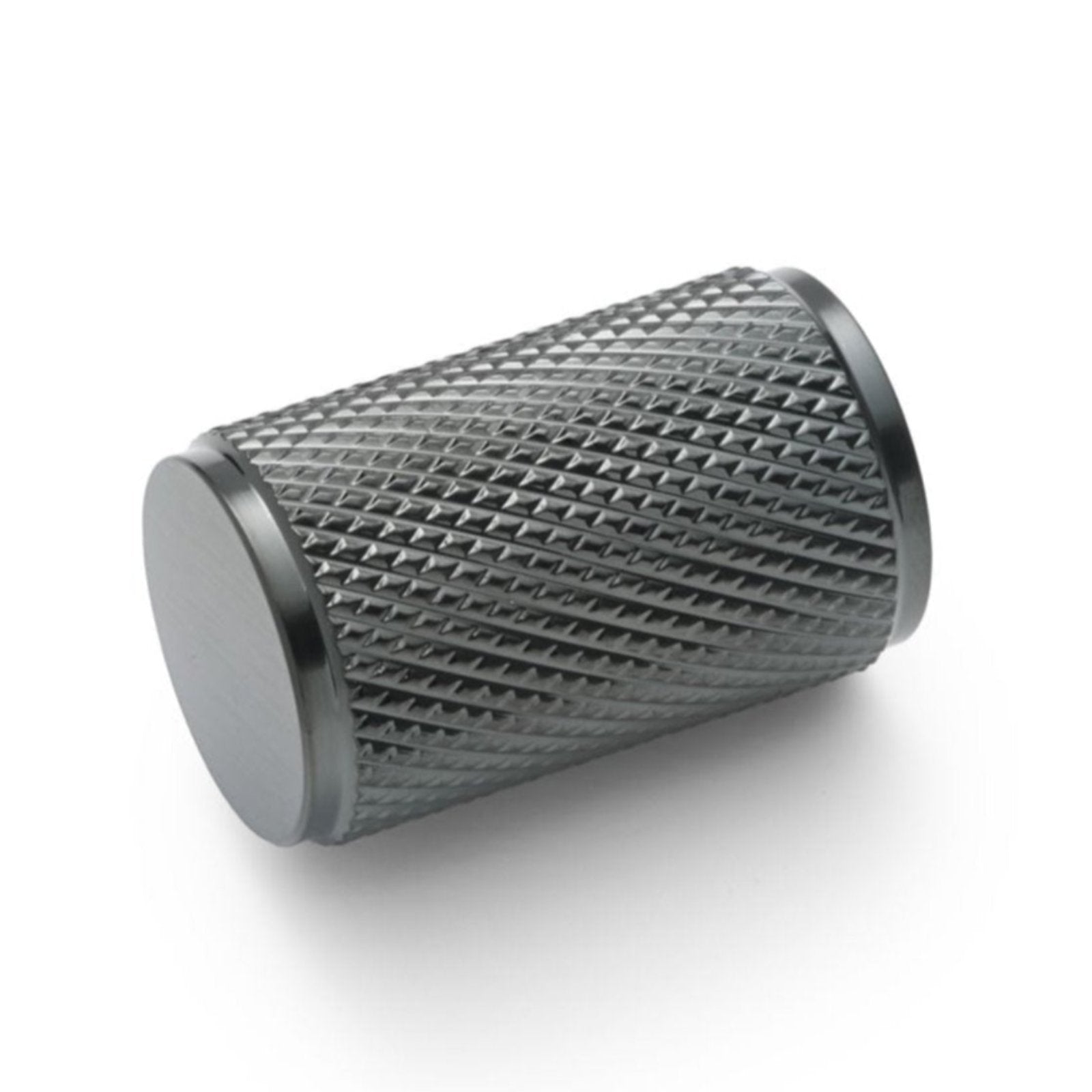 Gunmetal Knurled Cabinet Knob - Helena