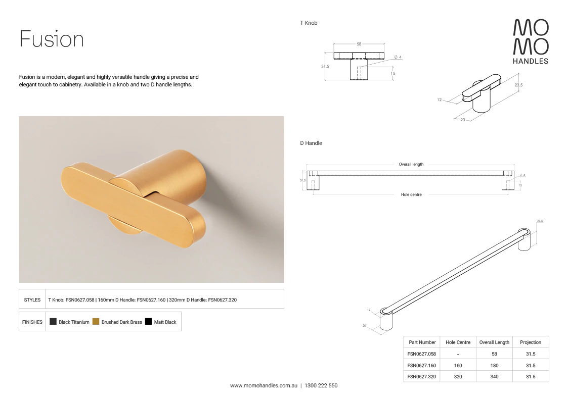 Momo Fusion D Handle