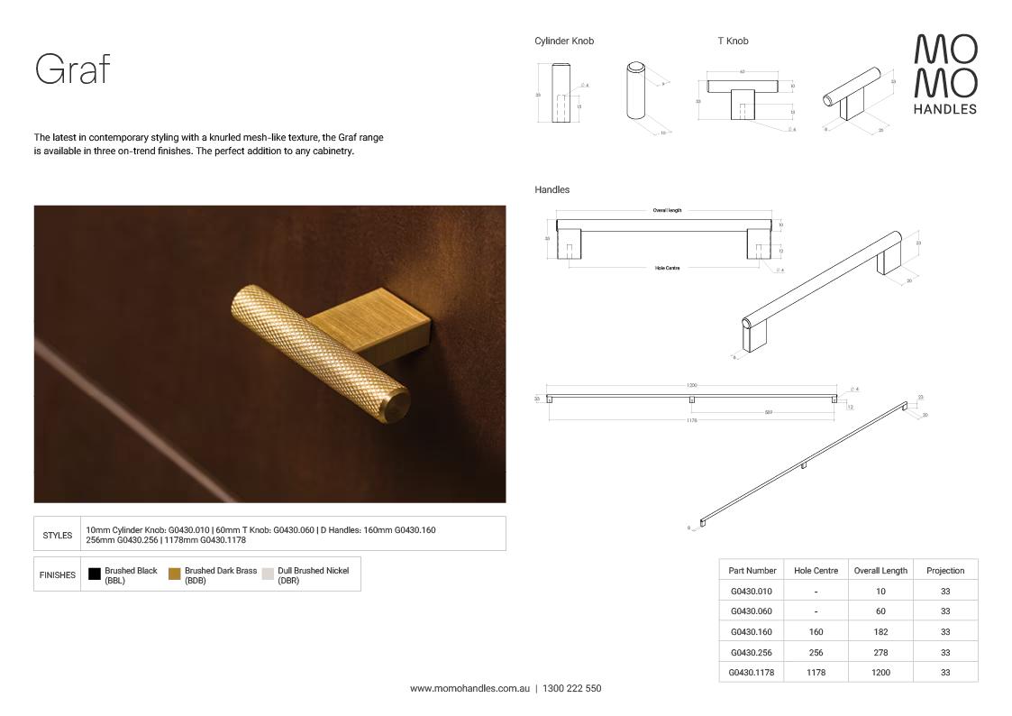 Momo Graf Knurled D Handle