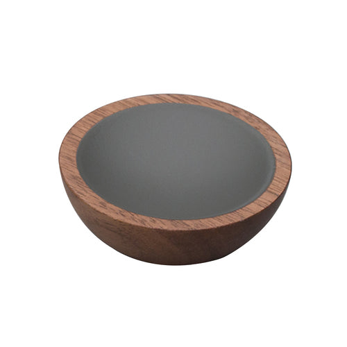 KETHY WOK CABINET KNOB 50MM WALNUT WITH GREY L440650WNGY | Handles Plus