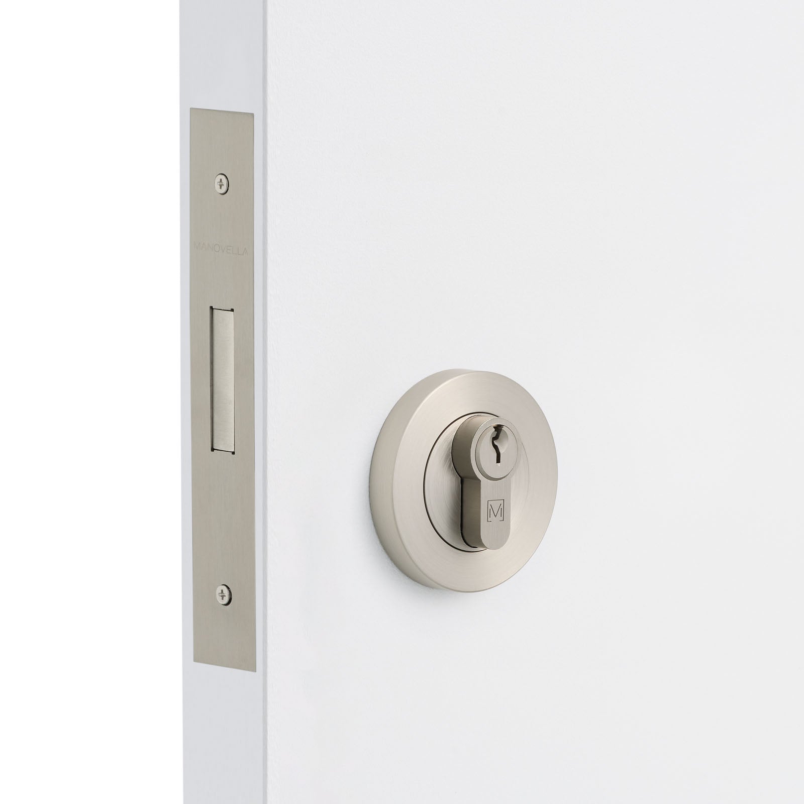 Brushed Nickel Euro Deadbolt Kit