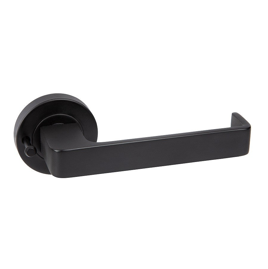 Meilani BLK 55mm Round Rose Privacy Leverset DDA
