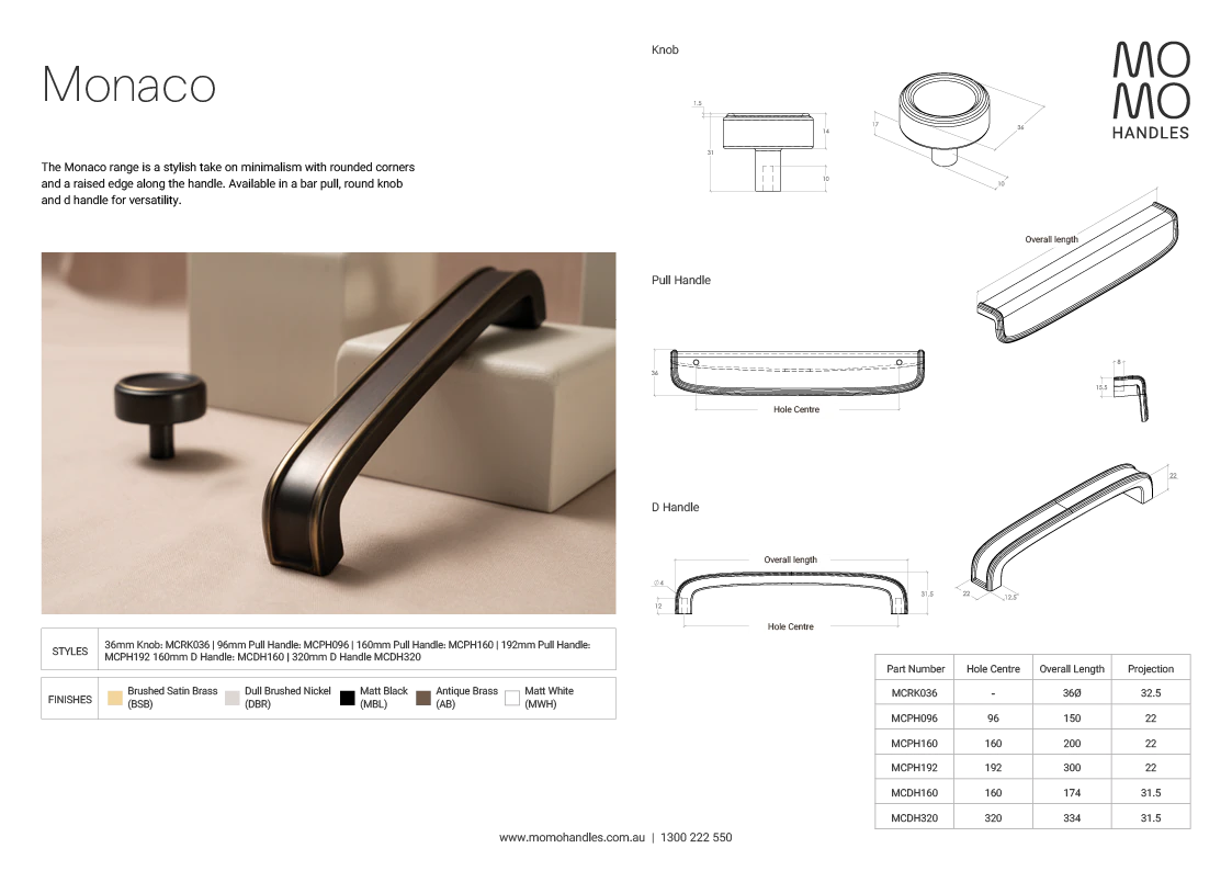 Momo Monaco Pull Handle