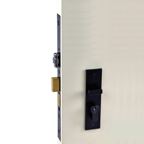 NIDUS OZI 3 ROLLER MORTICE DOOR LOCK COMBO SQUARE CRL-OR-REC-BL R HAND BLACK