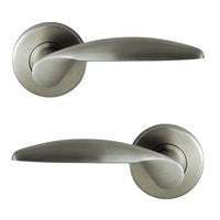 DOOR HANDLE VENETIAN LIDO LEVER SET BRUSHED STAINLESS STEEL VLIDPAS