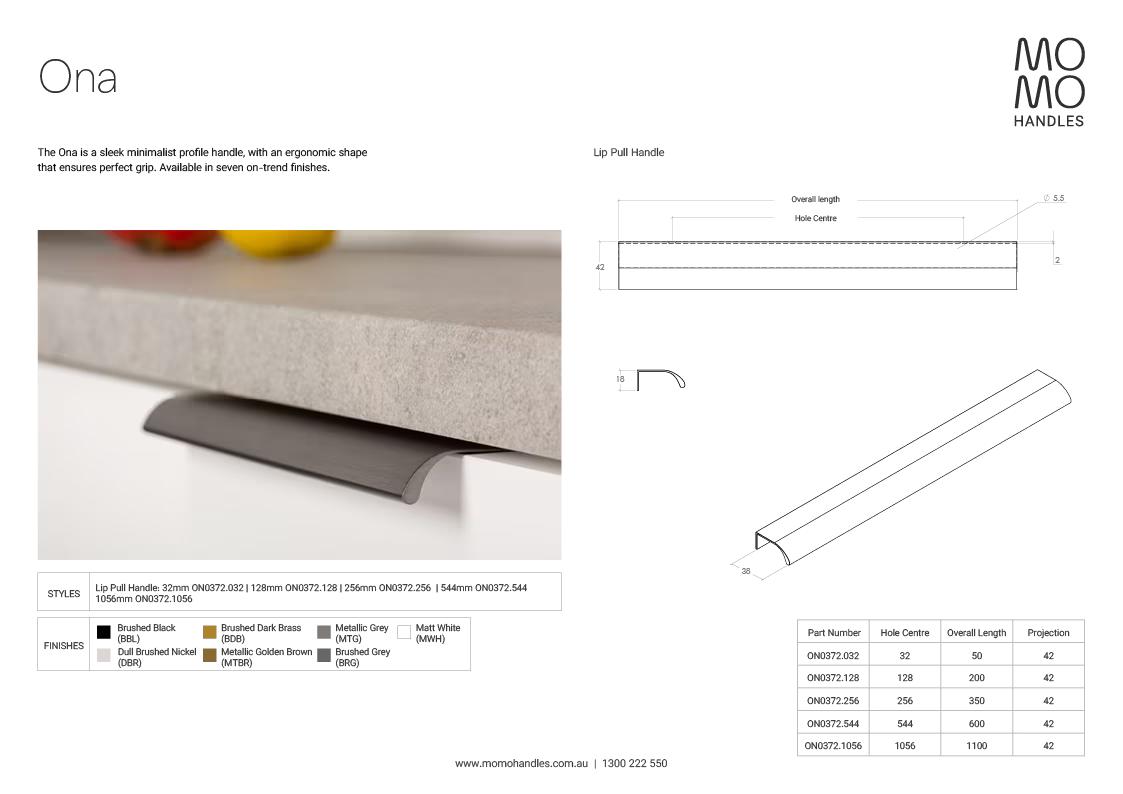 Momo Ona Lip Pull Handle