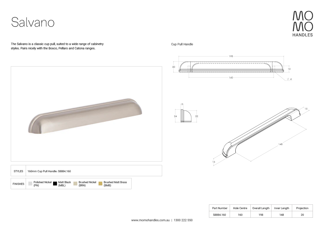 Momo Salvano Cup Pull 160mm