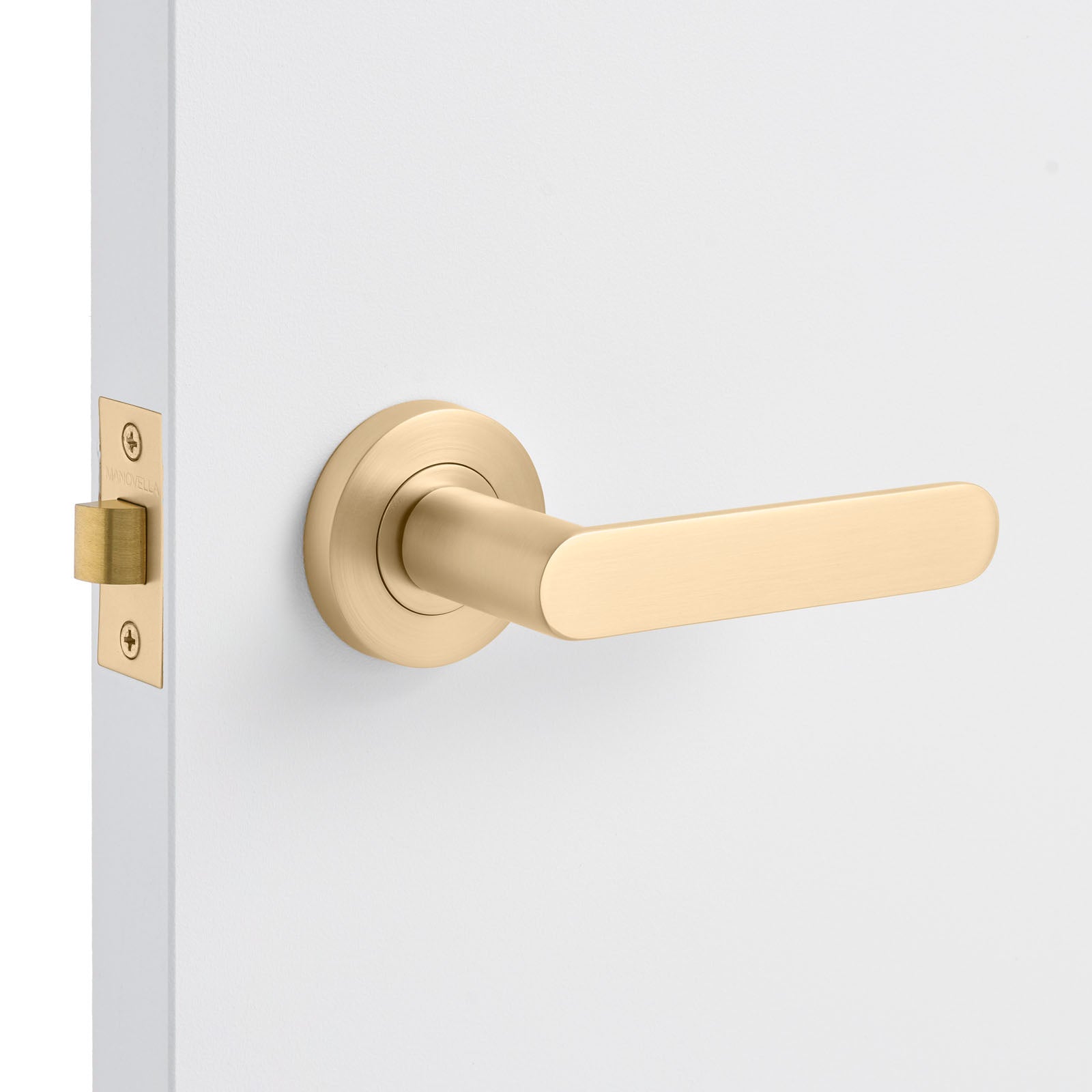 Satin Brass Passage Door Handle - Fairhaven
