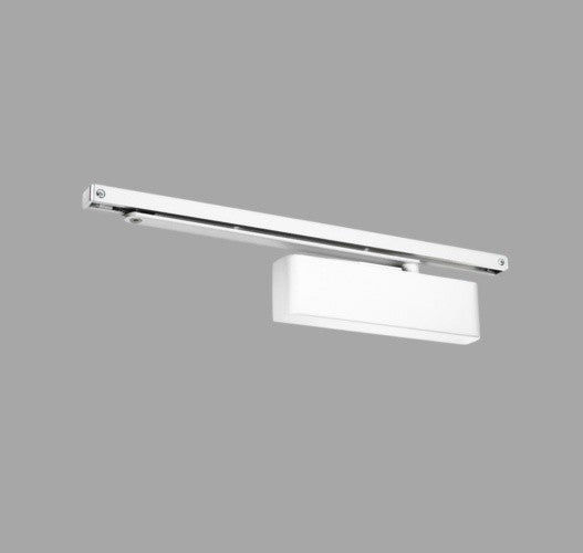 TS9205 Door Closer Slide Arm - White - TS.9205.SRSA - Combined Slide Arm Unit, includes closer, semi-radius cover & slide arm