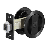 ROUND CAVITY SLIDING LOCKABLE SET MATT BLACK