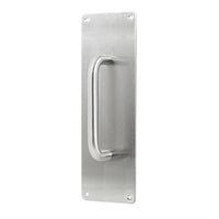 DOOR PULL HANDLE ON PLATE STAINLESS STEEL