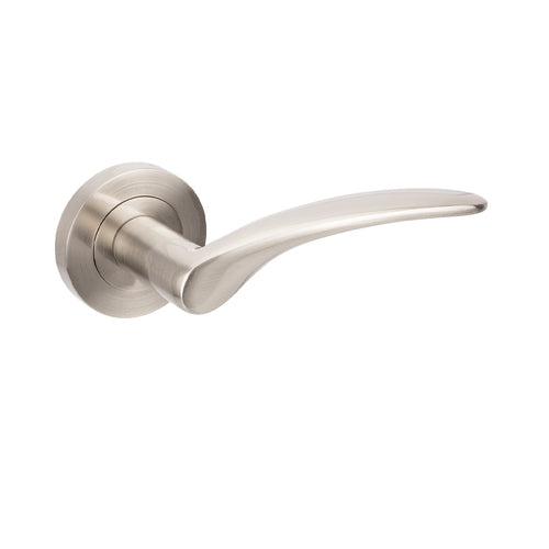 APOLLO DOOR HANDLE LEVER SET BRUSHED NICKEL