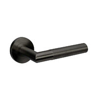WYATT DOOR HANDLE LEVER ON ROUND ROSE MATT BLACK