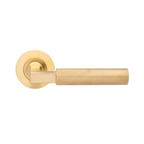 ZURICH DOOR HANDLE LEVER SET SATIN BRASS