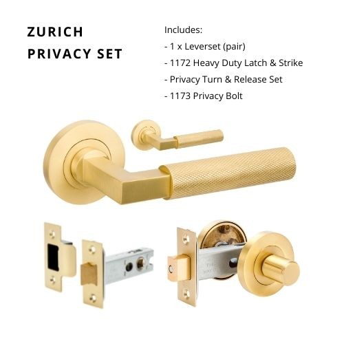Zurich Knurled Privacy Set, includes 1172 & 9348 privacy kit