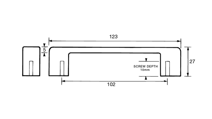 Block Cabinet Handle
