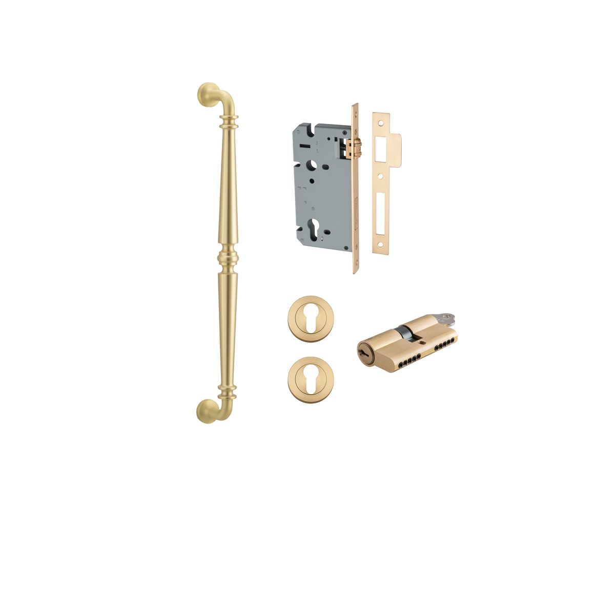 Sarlat Pull Handles Entrance Kit with Separate High Security Double Cylinder Lock