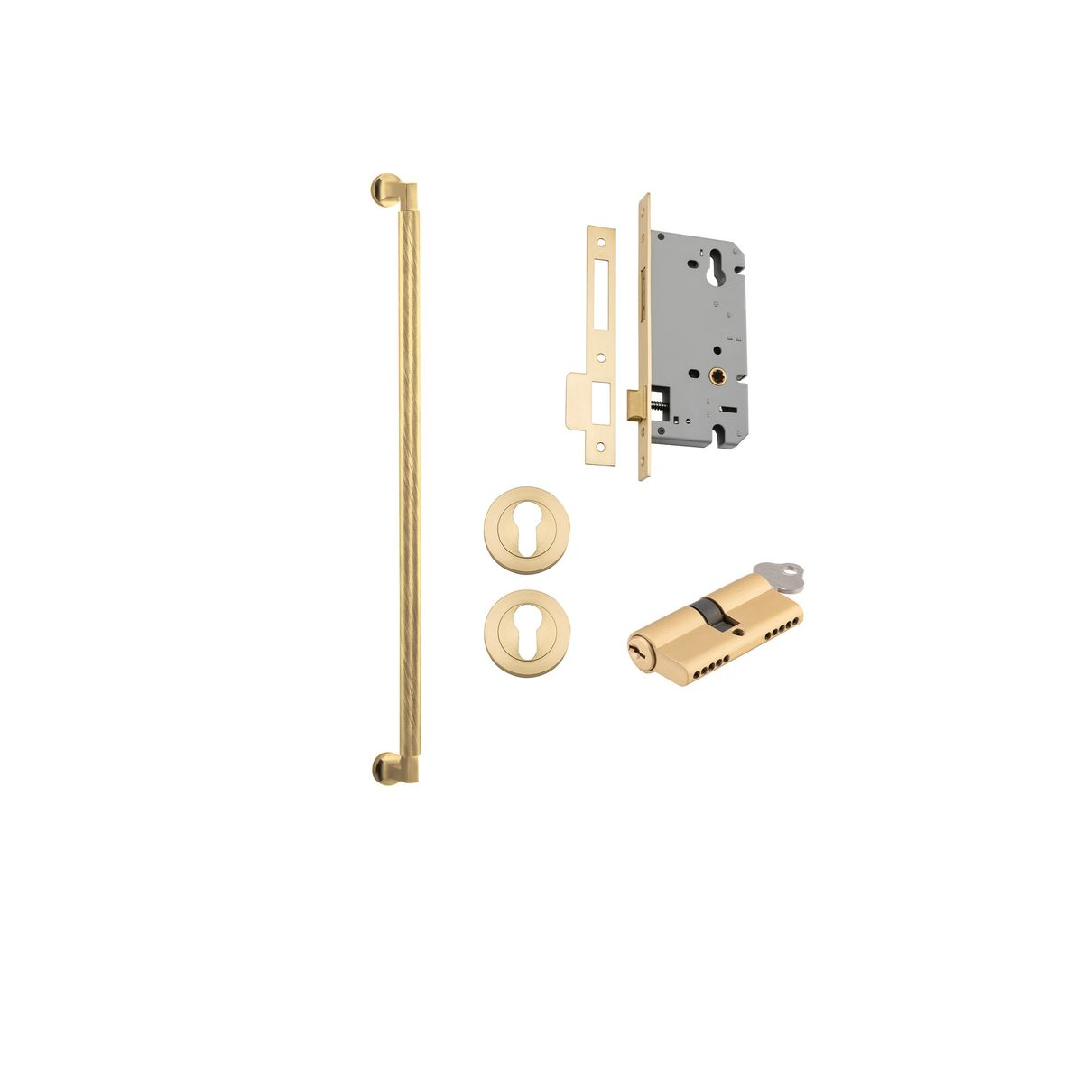 Brunswick Pull Handle - 600mm Entrance Kit with Separate High Security Double Cylinder Lock