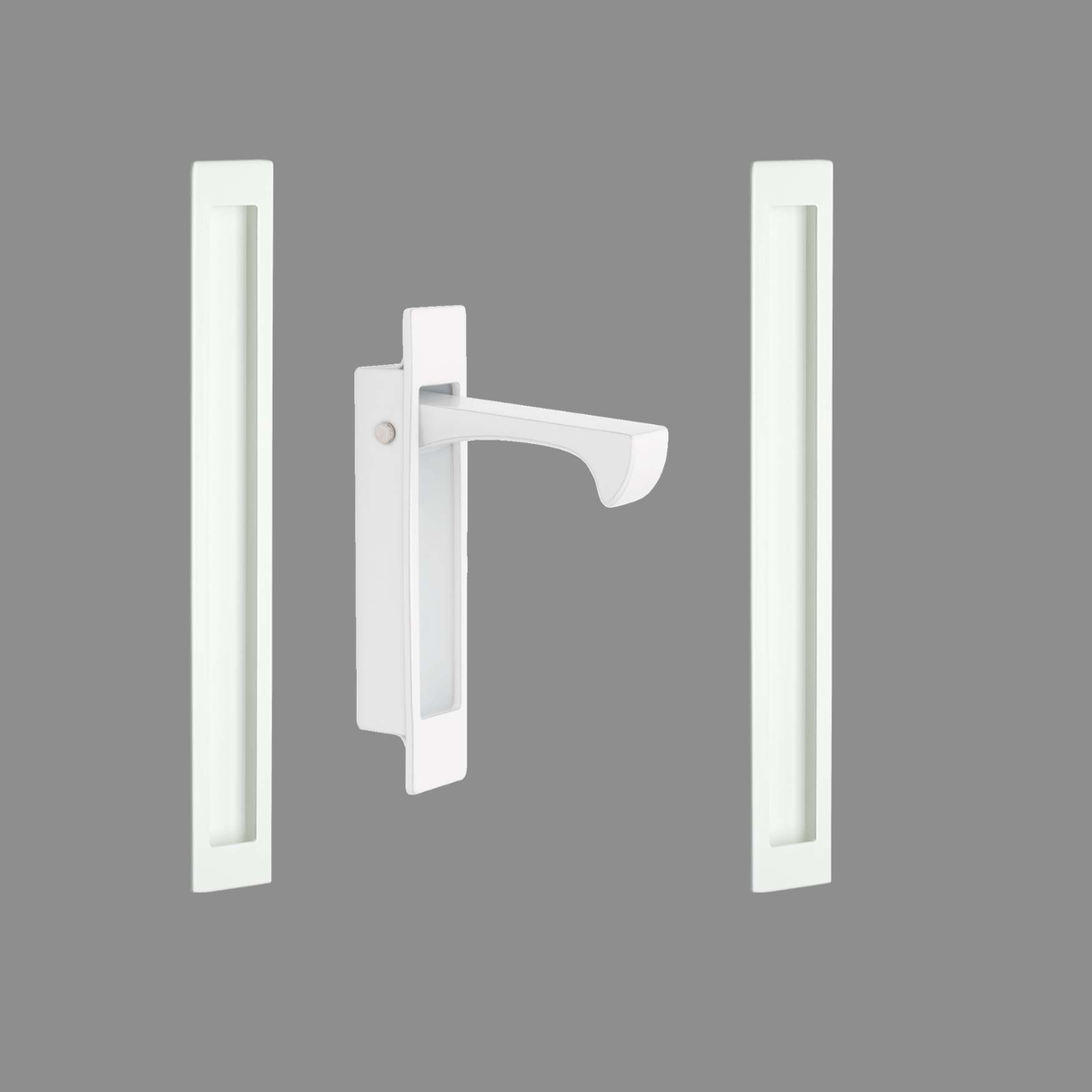Verve Flush Pull Kit in White